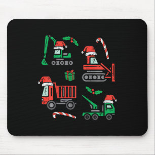 Kinder Weihnachten Baustellenfahrzeuge LKW Xmas Bo Mousepad