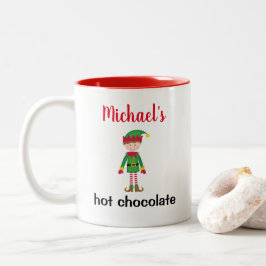 Kinder Weihnachten Heiße Schokolade Personalisiert Zweifarbige Tasse