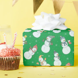 Kinder Weihnachten Niedlicher Schneemann in Hats G Geschenkpapier