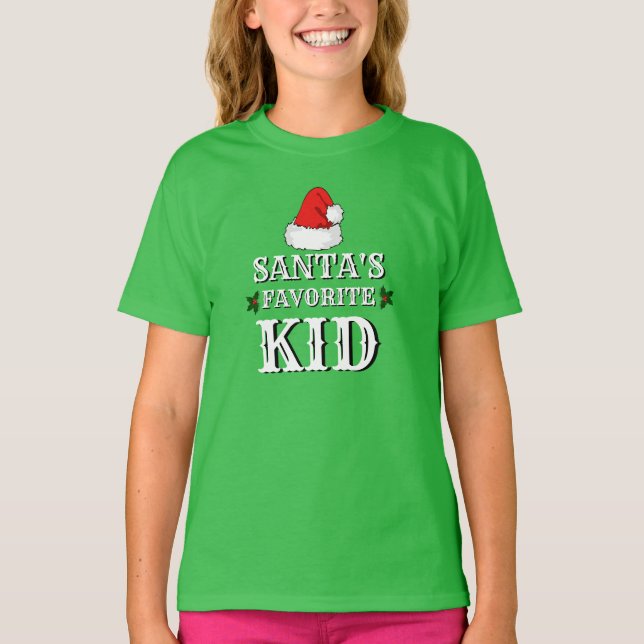 Kinder Weihnachten Novel Geschenk SANTA'S LIEBLING T-Shirt (Vorderseite)