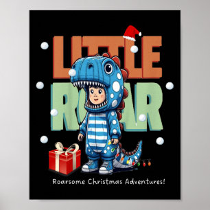 Kinder Weihnachten Roar Dinosaurier Kinder Jungs W Poster