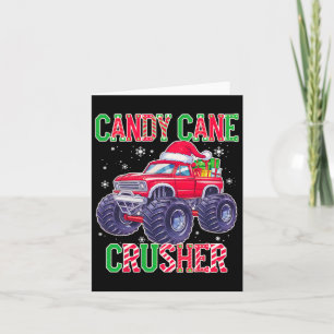 Kinder Weihnachts Candy Cane Crusher Xmas Monster  Karte