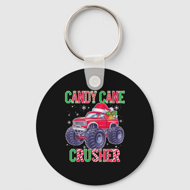 Kinder Weihnachts Candy Cane Crusher Xmas Monster  Schlüsselanhänger (Vorderseite)