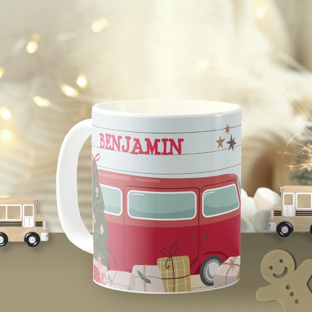 Kinder Weihnachtsbaum Abenteuer Zelt Busgeschenke Kaffeetasse (Children Christmas Tree Adventure Tent Gifts Coffee Mug ©Susanne Sachers - Sunny Mind 🌞)