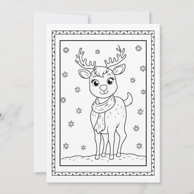 Kinder Weihnachtsfarbkarte Feiertagskarte (Vorderseite)