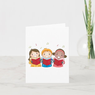 Kinder Weihnachtslieder Sänger Winter Fest Chor Karte