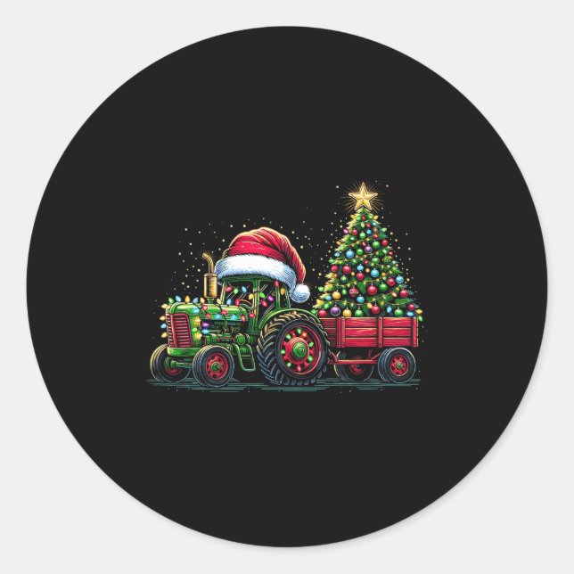 Kinder Weihnachtsmann Weihnachtsmann Runder Aufkleber (Vorderseite)