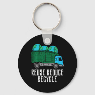 Kinder wiederverwenden Gerecycelt Garge Truck Eart Schlüsselanhänger