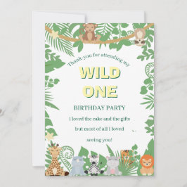 Kinder Wild 1 Geburtstag Wohnung Dankeschön Karte