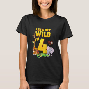 Kinder Wild machen, ich bin 4 Safari Jungle Zoo Ti T-Shirt