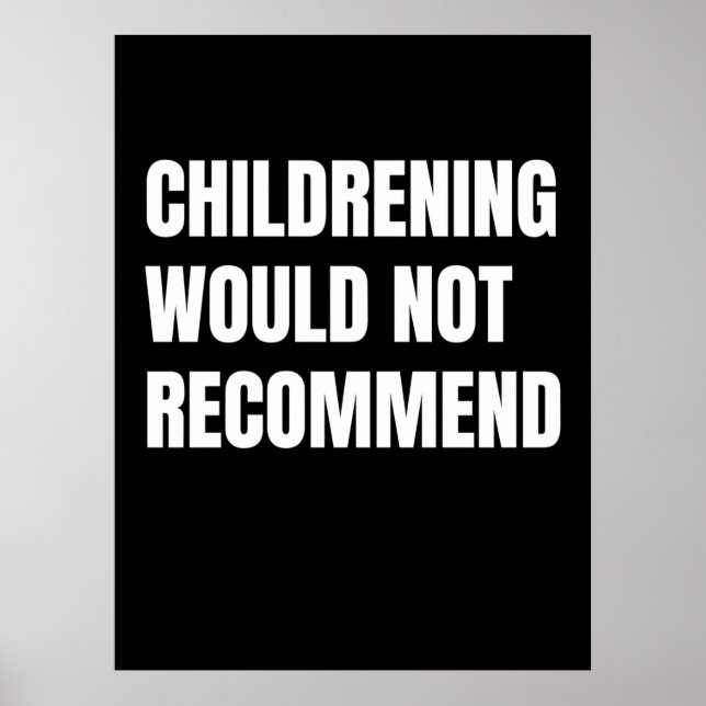 Kinder würden nicht empfohlen poster (Vorne)