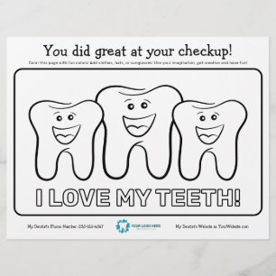 Kinder Zahnfärbeseite Flyer