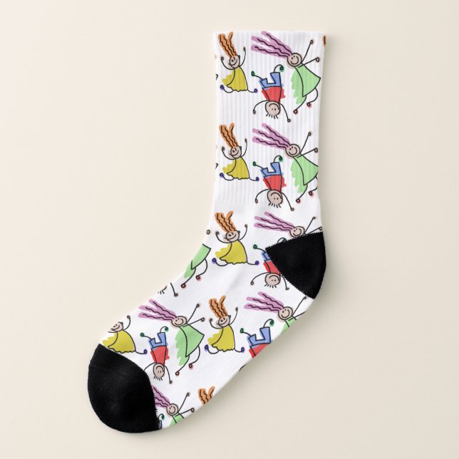 Kinder Zeichnend Socken (Links - Außen)