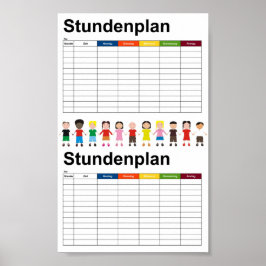 Kinder / Zeitplan Poster