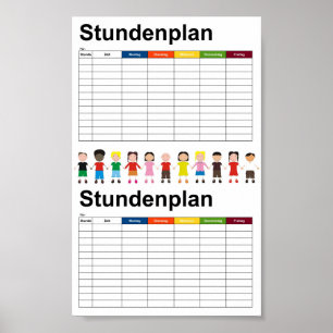 Kinder / Zeitplan Poster