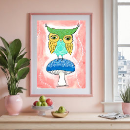 Kinder Zimmer Auwl Artist Aquarellmalerei Kinder Poster