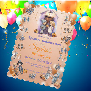 Kinder zu Halloween Thema Einladung für Kinder zum