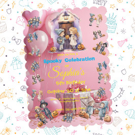 Kinder zu Halloween Thema Einladung für Kinder zum