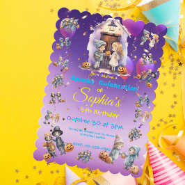 Kinder zu Halloween Thema Einladung für Kinder zum