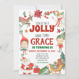 Kinder zu Weihnachten zum Geburtstag Einladung