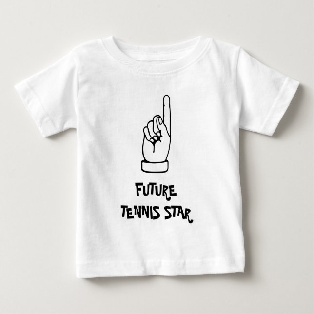 Kinder zum Shirt unter humorvollem Tennismotto (Vorderseite)