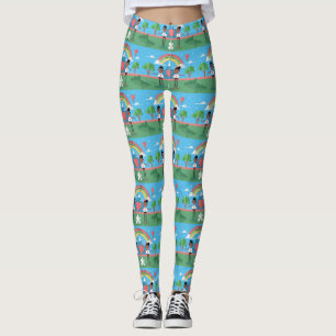 Kinder zur Sensibilisierung für Autismus in schwar Leggings