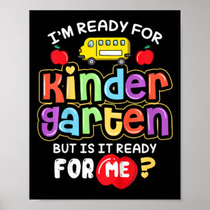 Kinder zurück in die Schule, ich bin bereit für de Poster