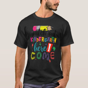Kinder zurück zur Schule Kindergarten hier aufpass T-Shirt