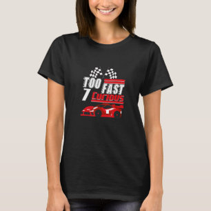 Kinder Zwei fast 7 neugierige Geburtstagsdekoratio T-Shirt