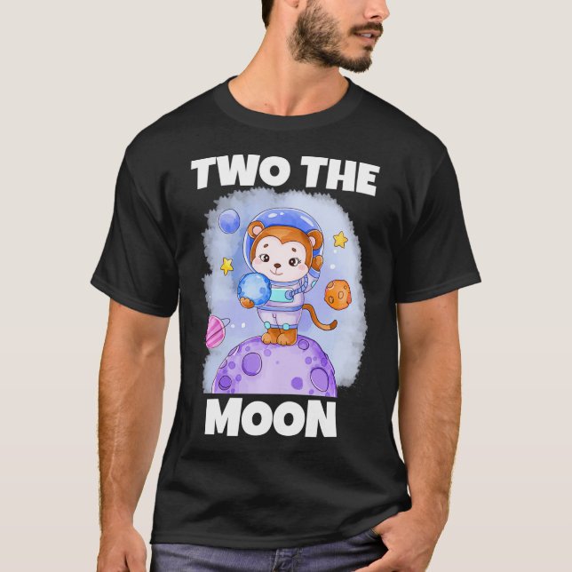Kinder Zwei Kinder Das Mond Kleinkind 2. Geburtsta T-Shirt (Vorderseite)