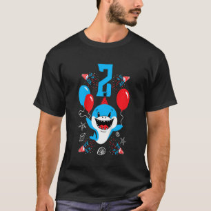 Kinder Zweite Geburtstagshai Zwei Jahre Kleinkind T-Shirt