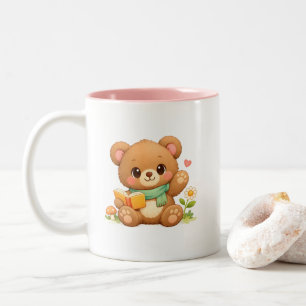 Kinder-Zweitön-Tasse "Märchenlesebär" Zweifarbige Tasse
