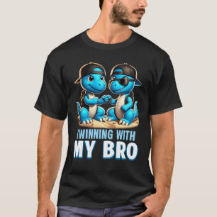 Kinder-Zwillinge mit meinem Bruder T-Rex-Dinosauri T-Shirt