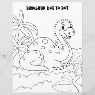 Kinderaktivität Dinosaurier alphabetische Punkte v