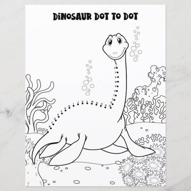 Kinderaktivität Niedlicher Dinosaurier Alphabetisc (Vorderseite)