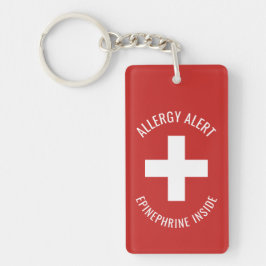 Kinderallergie-Alarm-Adrenalin innerhalb des Schlüsselanhänger