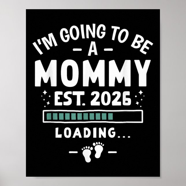 Kinderankündigung 1. Mama werde ich ein m Poster (Vorne)