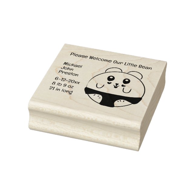 Kinderankündigung Anreise Niedlicher Cartoon Tier Gummistempel (Stempel)