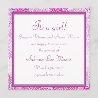 Kinderankündigung (Mädchen) Ankündigung