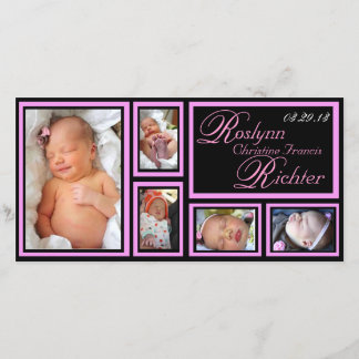 Kinderankündigung - Rosa Ankündigung