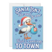 Kinderankündigung Weihnachten Ankunft Santa Stork