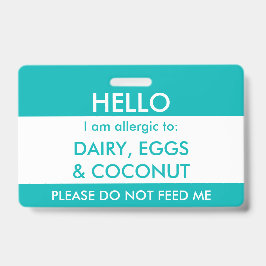 Kinderaquamarines hallo mein Name ist zur Allergie Ausweis