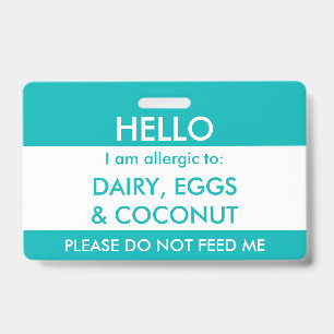 Kinderaquamarines hallo mein Name ist zur Allergie Ausweis