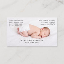 Kinderarzt Neugeborene Foto Business Card