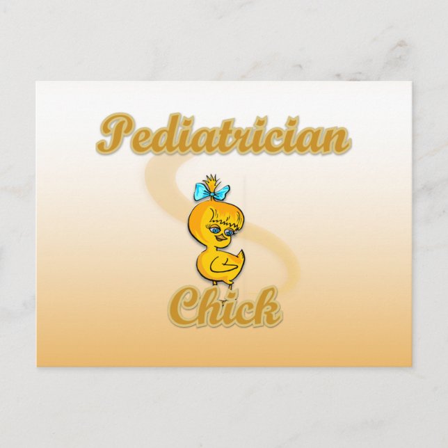 Kinderarztin Chick Postkarte (Vorderseite)