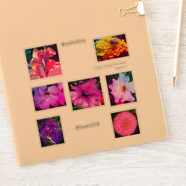 Kinderaufkleber für Blume Aufkleber (Notizbuch)