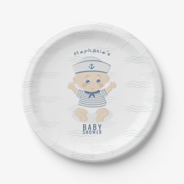KinderBaby-Babydusche Pappteller (Vorderseite)