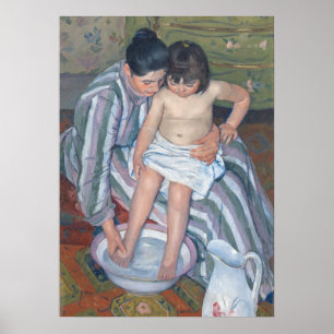 Kinderbad, 1893 (Öl auf Leinwand) Poster