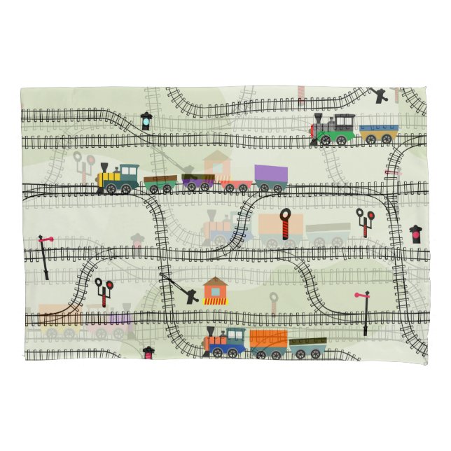 Kinderbahn: Funny Seamless Muster Kissenbezug (Vorderseite)