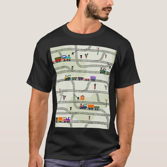 Kinderbahn: Funny Seamless Muster T-Shirt (Vorderseite)